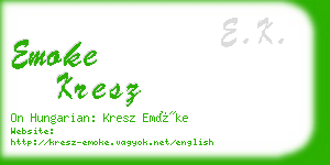 emoke kresz business card
